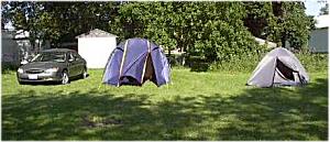 campground at the back of the Little Feather Center, pipestone