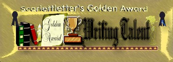 golden award for writing from Scarlet letter