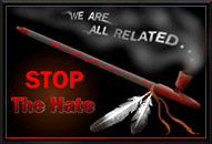 stop the hate picture with peace pipe