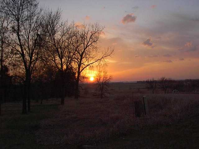 sunset at the monument